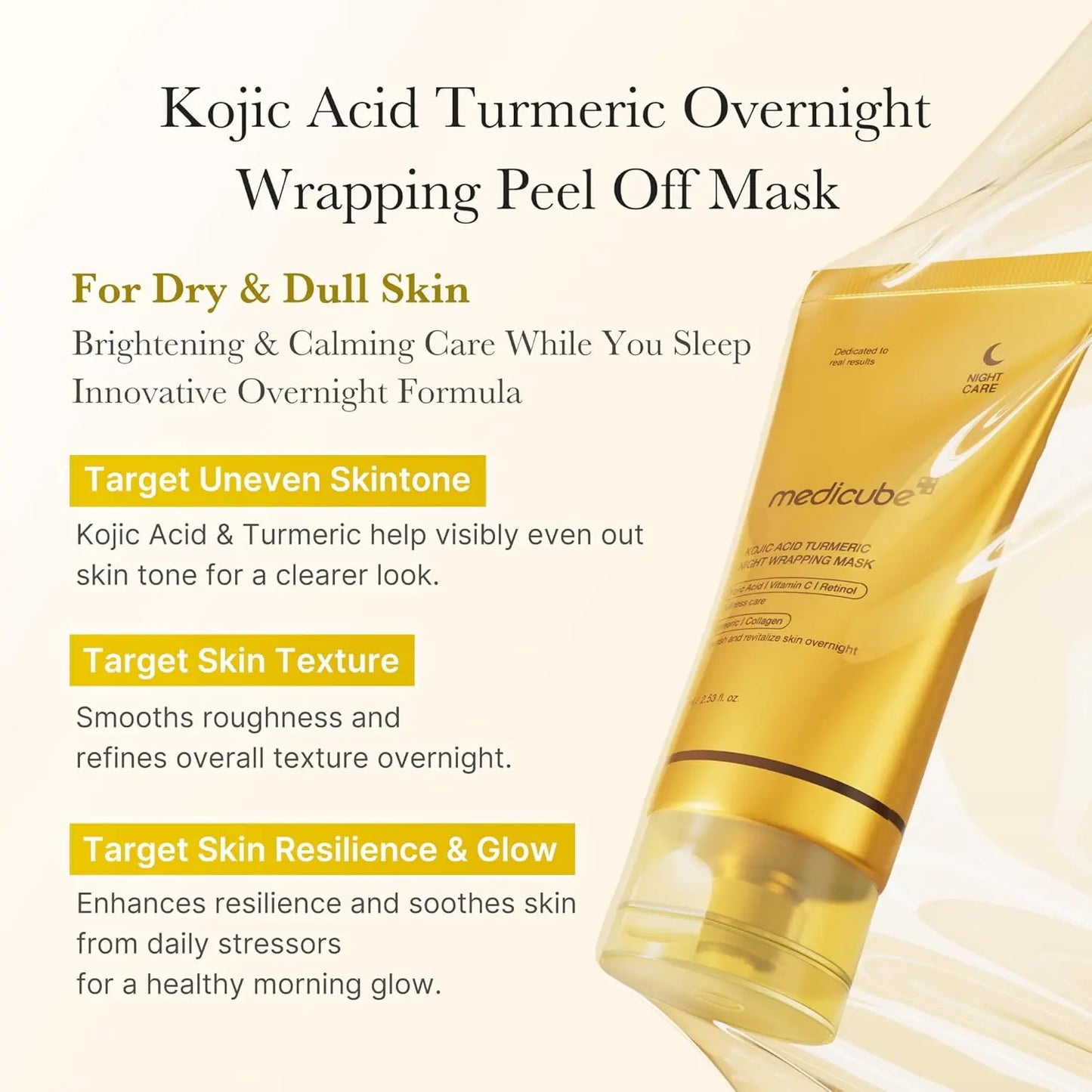 Kojic Acid Turmeric Night Wrapping Mask ℗ Safwa Shop