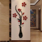 Acrylic 3D Vase plum wall stickers living room bedroom TV background decoration mm
